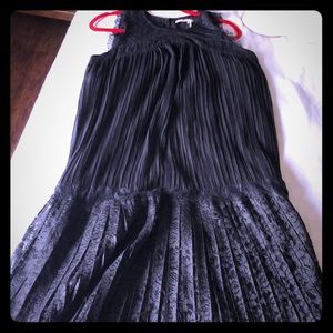 Anthropologie Black Lace Midi dress